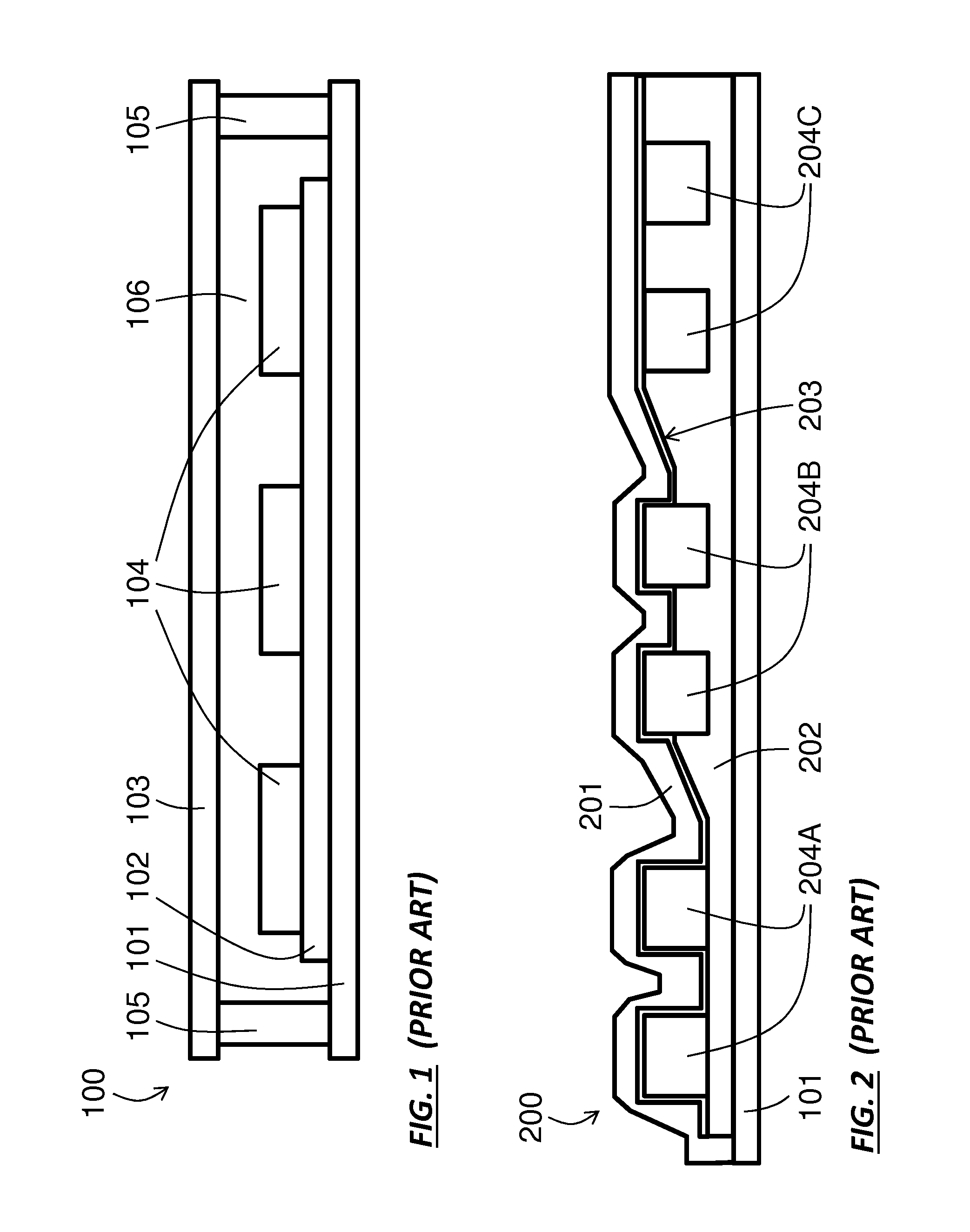 Local seals for encapsulation above and below electro-optical element on a substrate