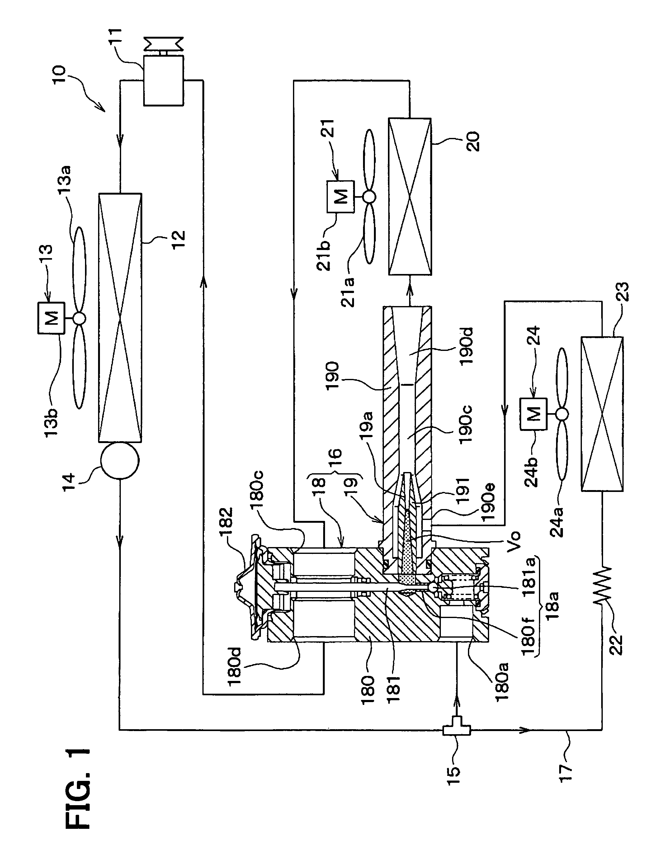 Two-stage decompression ejector and refrigeration cycle device