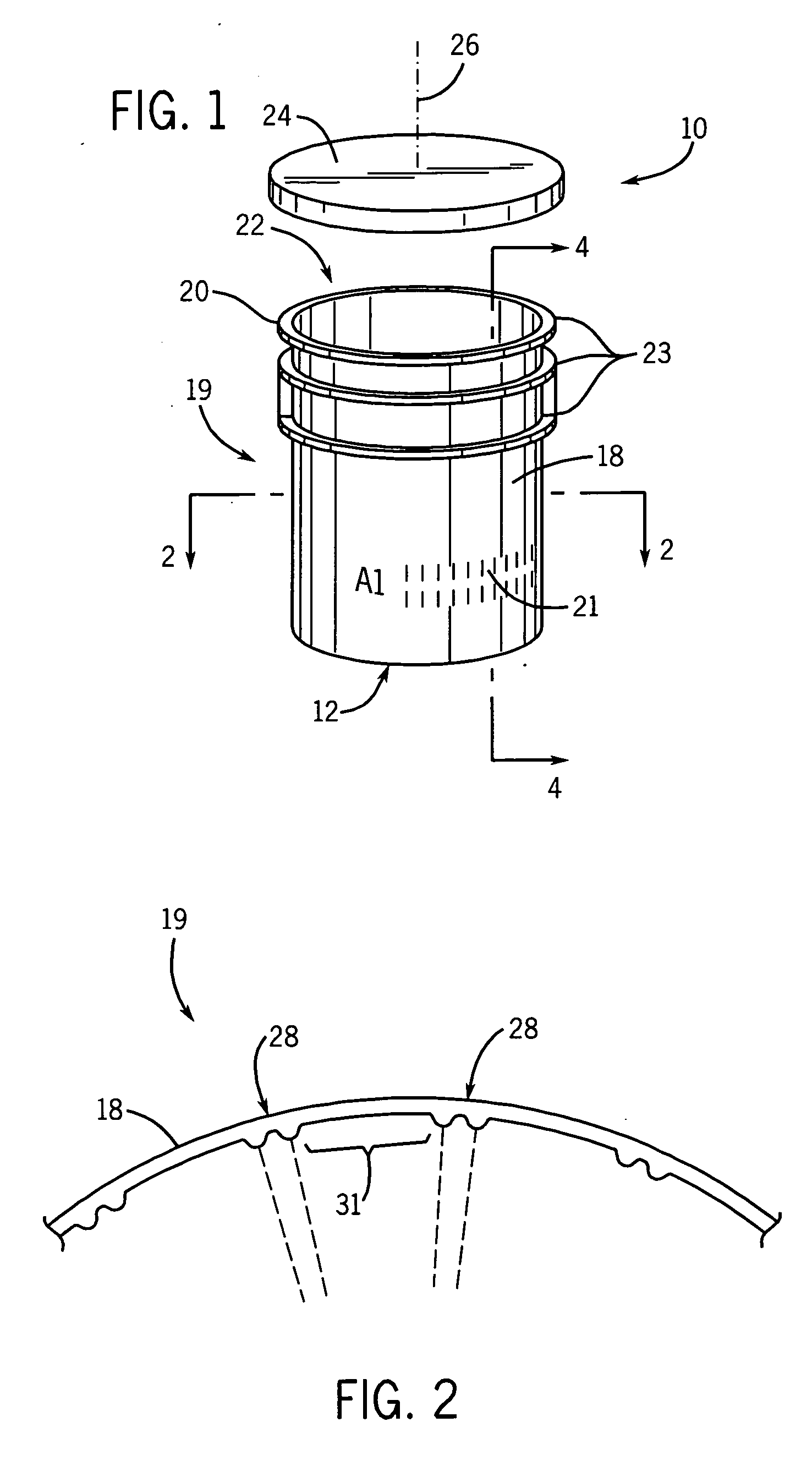 Injection-molded plastic container with improved stacking strength