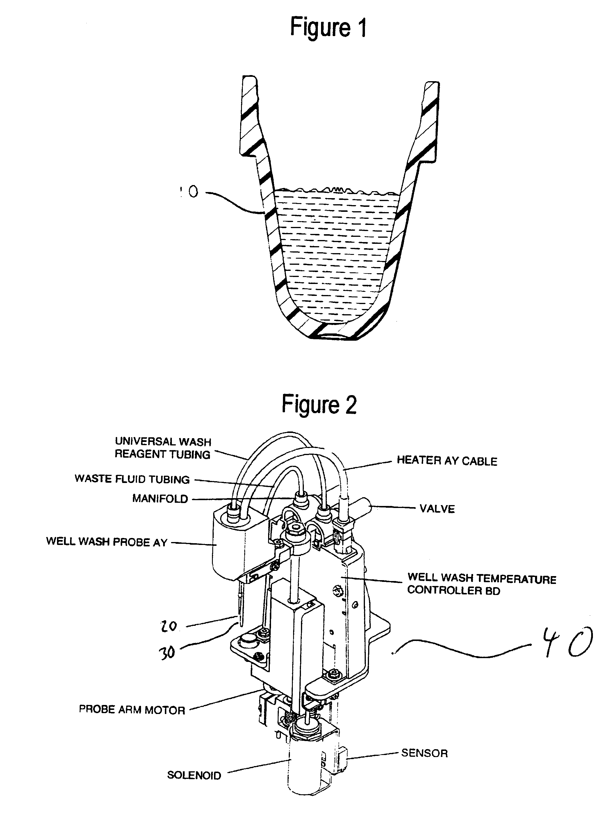 Wash process for removing undesired components in samples being analyzed