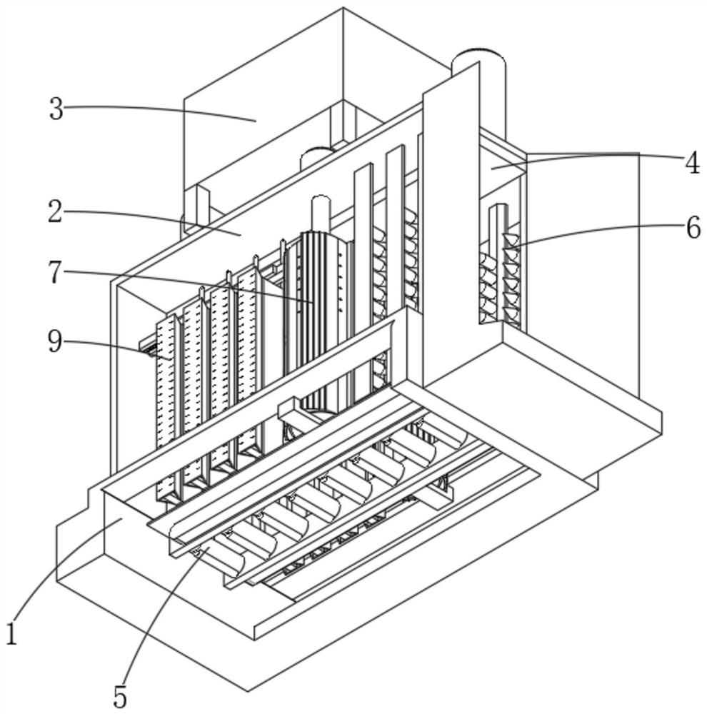 Building template waste removing device
