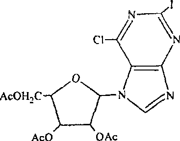 Purification of 2-iodo-6-chloro-9-beta(2',3',5'-trioxyacetyl-D-furanose)purine
