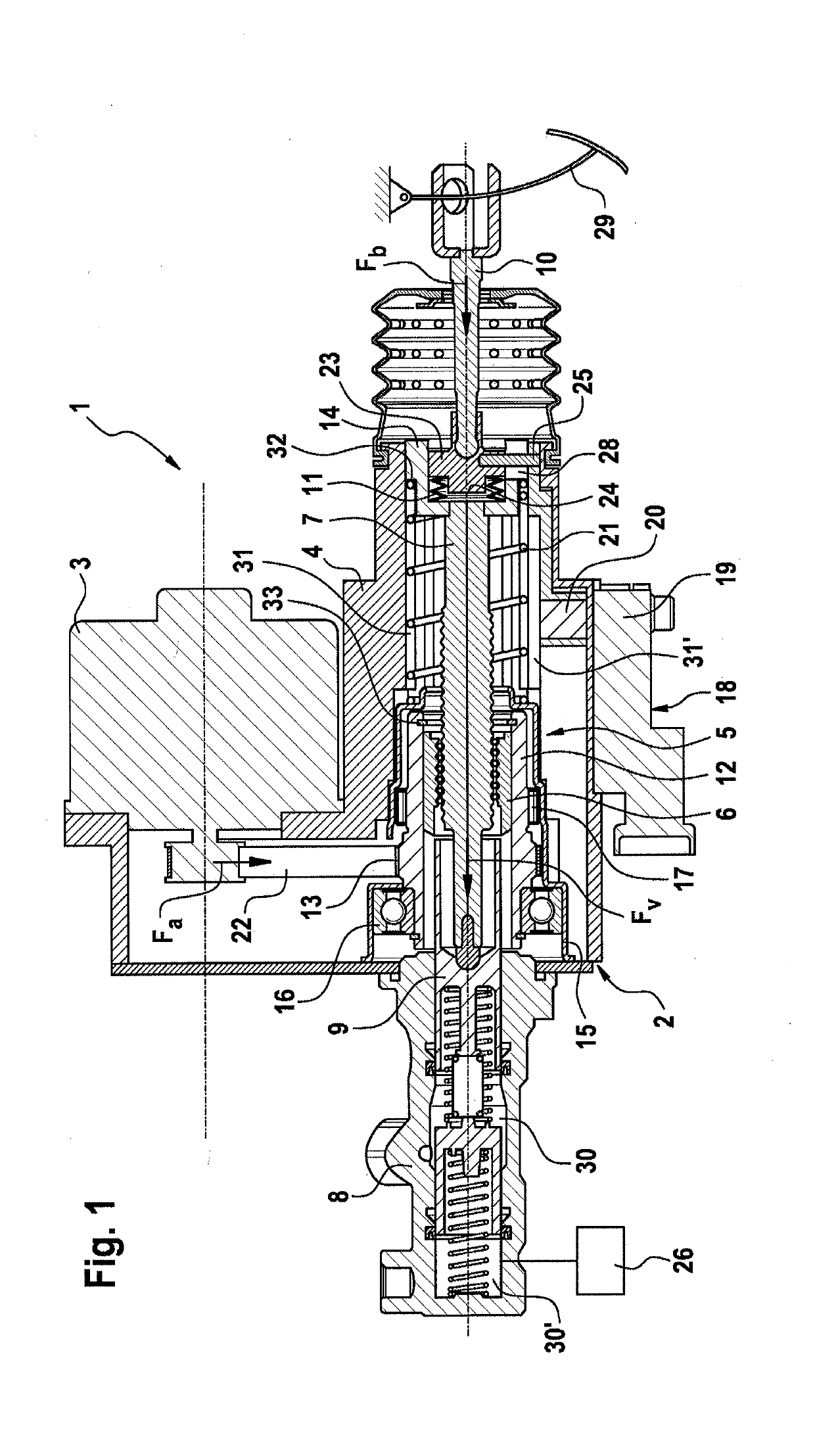 Braking device for a hydraulic motor vehicle braking system having a ball screw drive