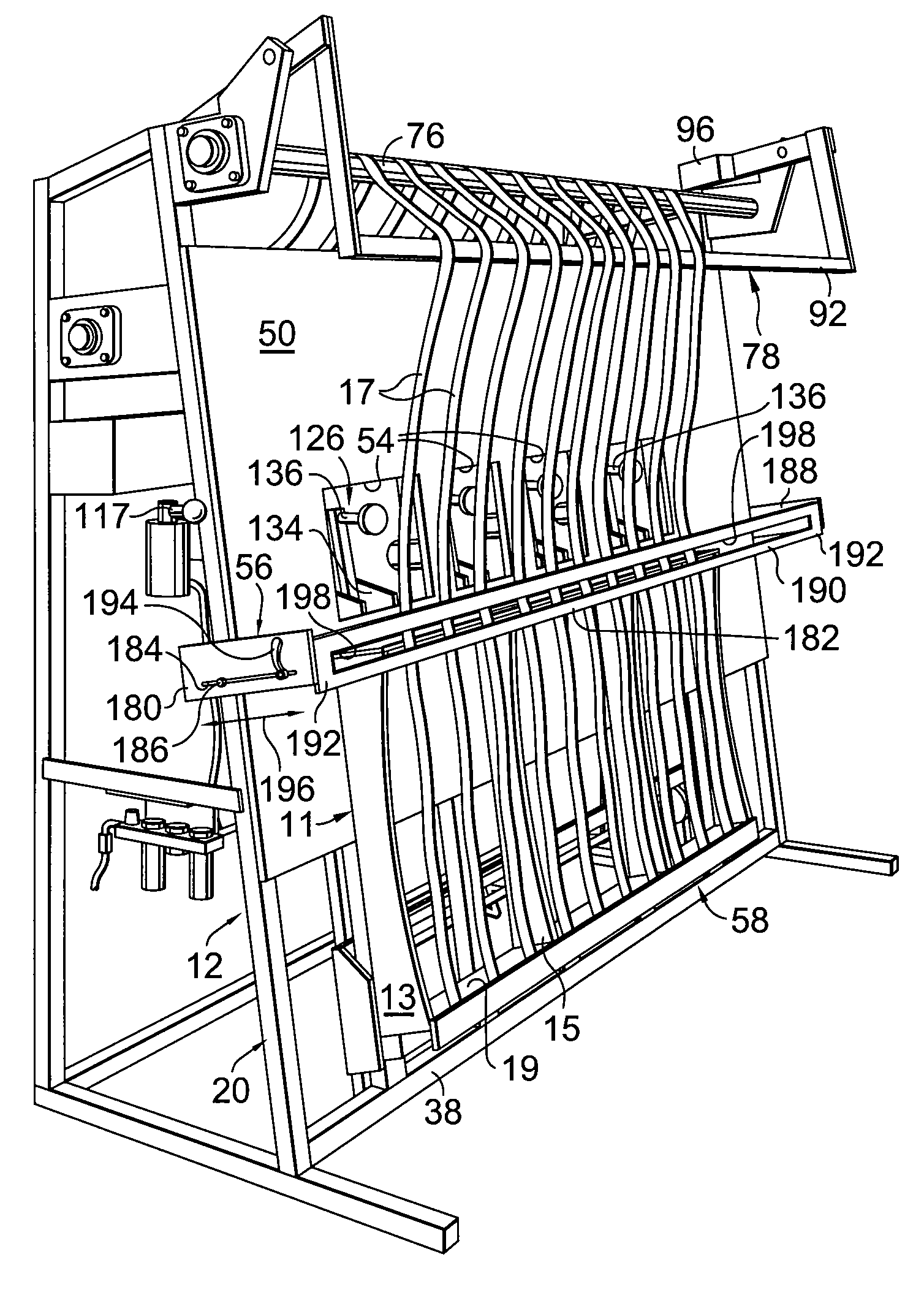 Apparatus for attaching webbing to a furniture frame