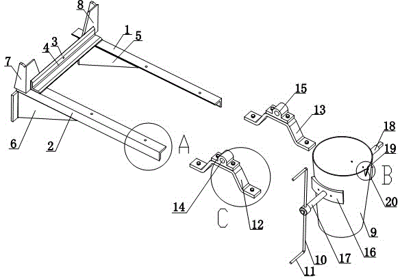 Hand-swung drinking water rotating cylinder device for boat