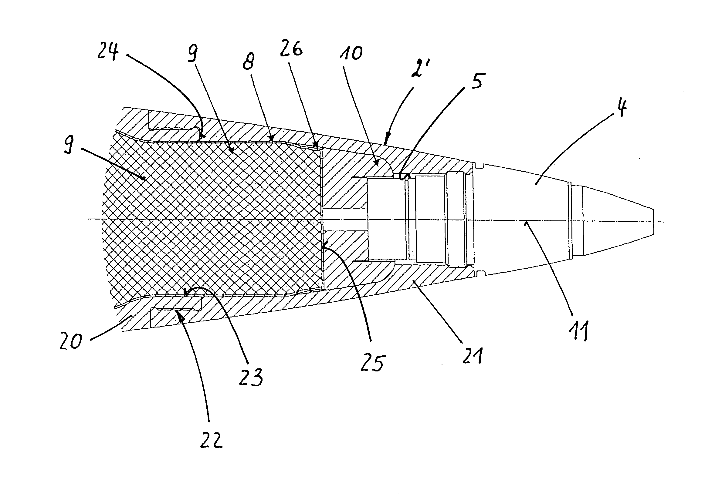 Method for producing a large-caliber explosive projectile, and an explosive projectile produced using this method