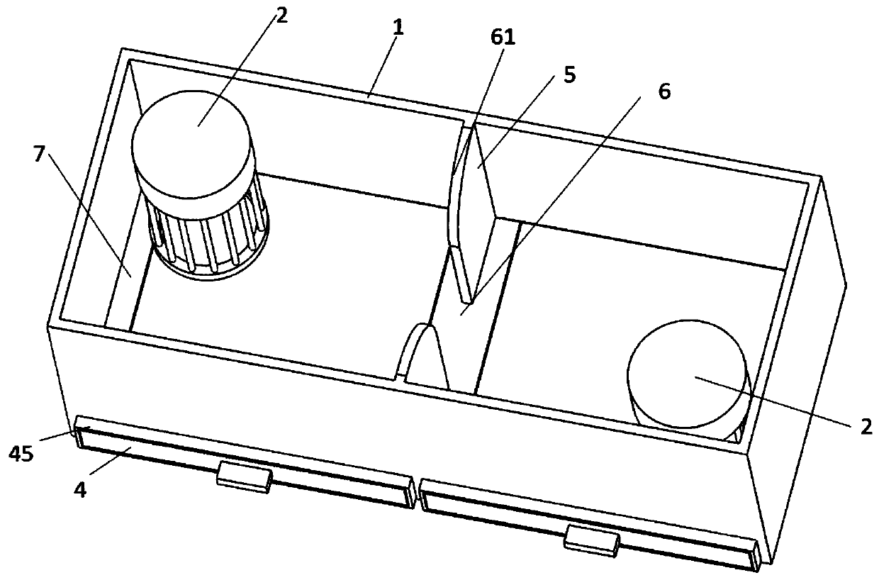 Experimental box for study of social behavior in mice