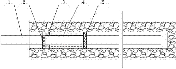 Device and method for hole sealing of grouting anchor rod