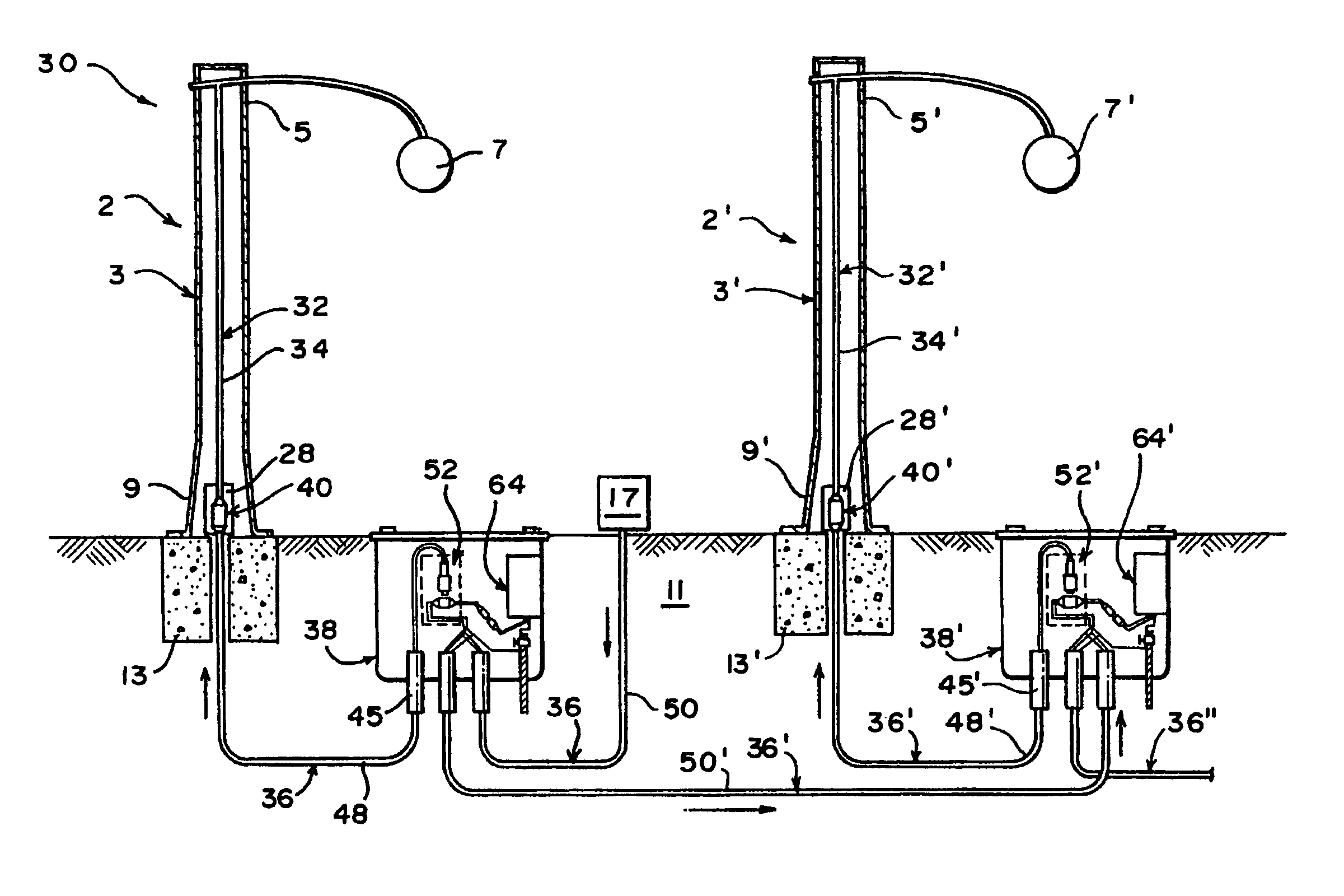 Mast-type outdoor lighting system