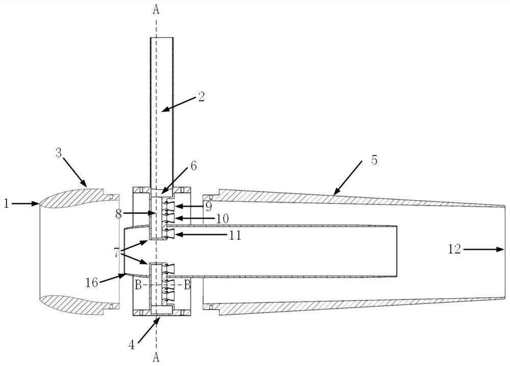Double ducted ejector for aeroengine