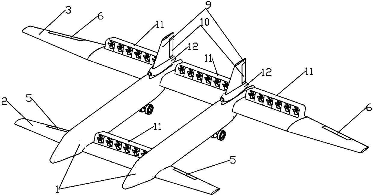 An unmanned aerial vehicle using distributed ducted power and capable of short-distance take-off and landing