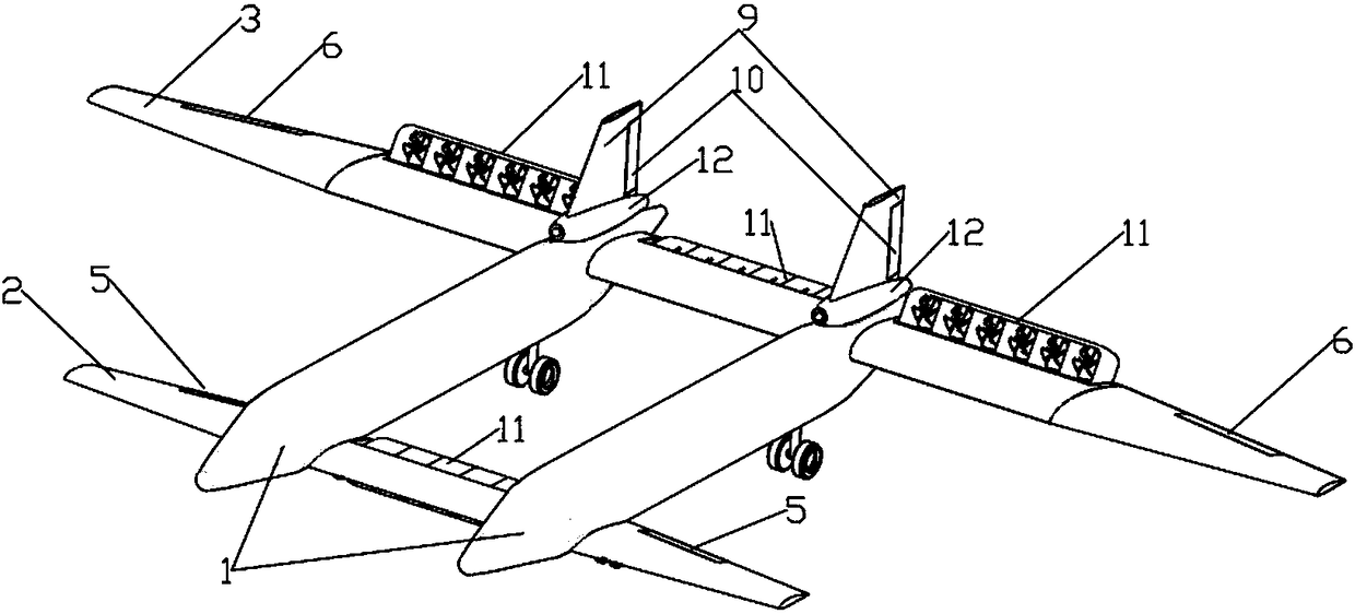 An unmanned aerial vehicle using distributed ducted power and capable of short-distance take-off and landing