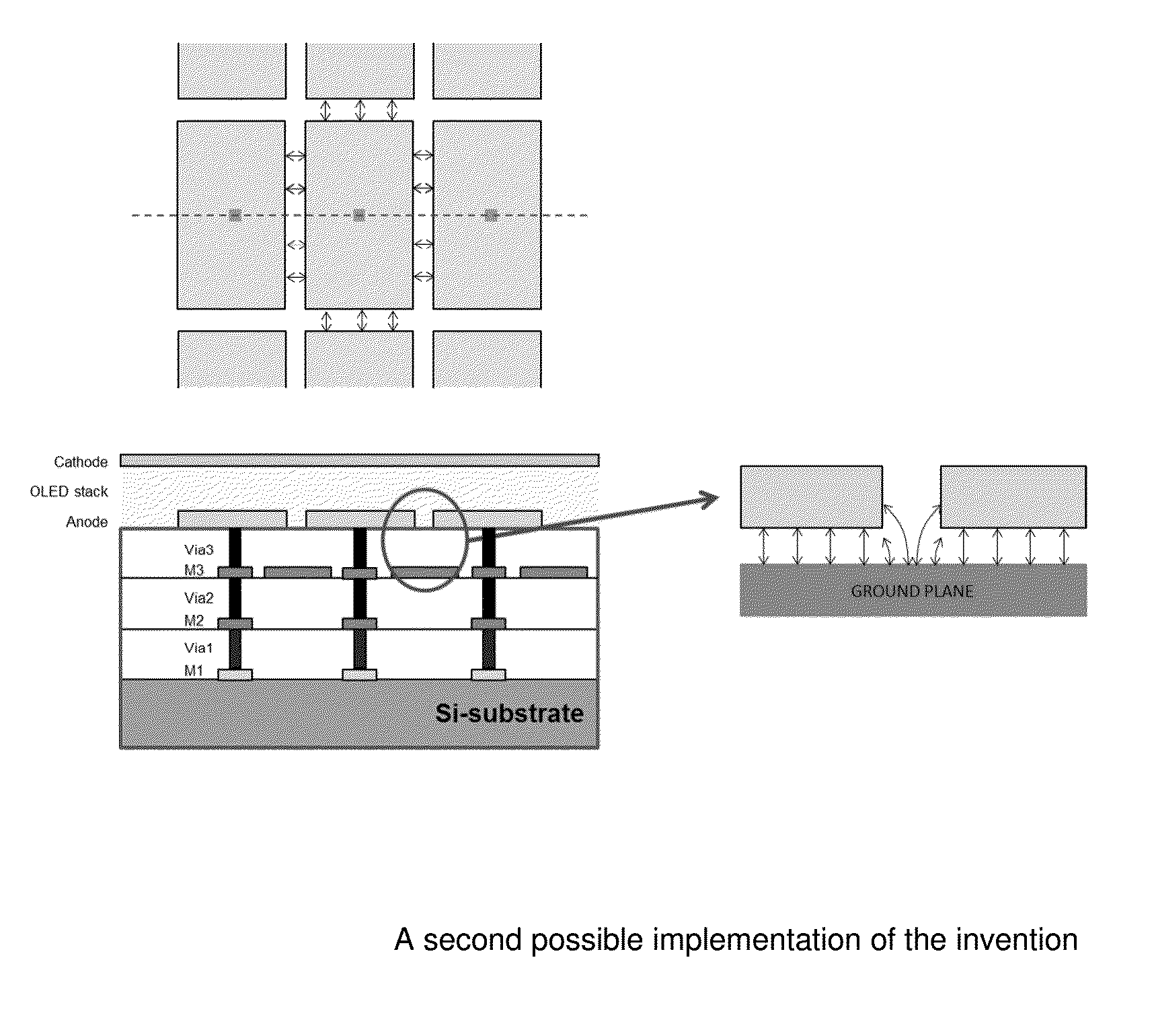 Method for eliminating electrical cross-talk in OLED microdisplays