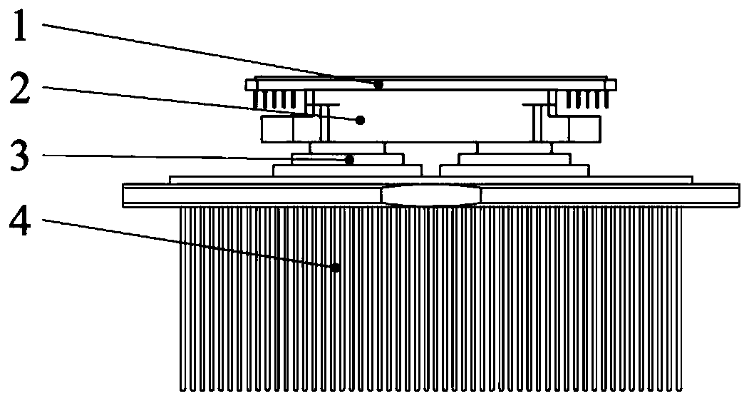 Array type multistage semiconductor refrigeration method for large-target-surface detector