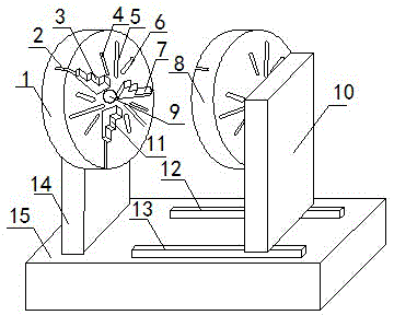 Coiling device for composite overlaying of coiled plate