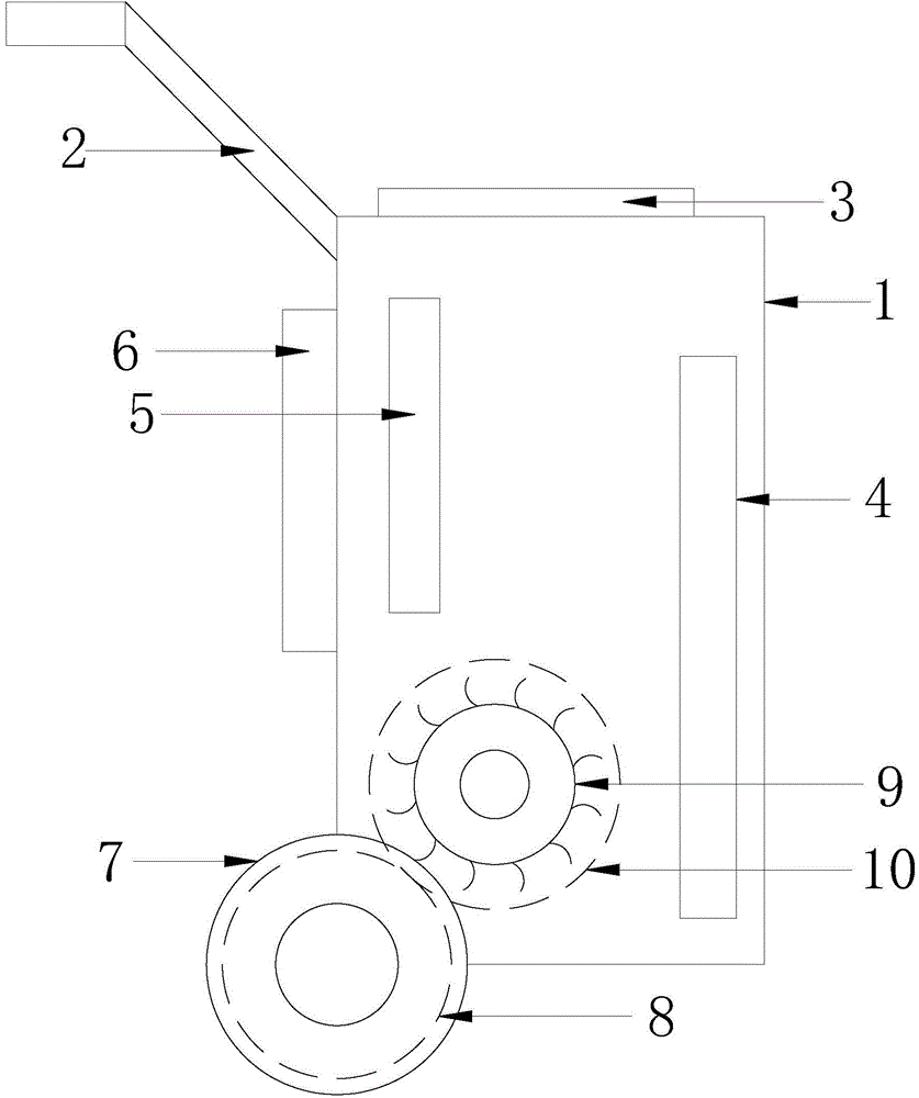 Floor glue brushing device for construction engineering