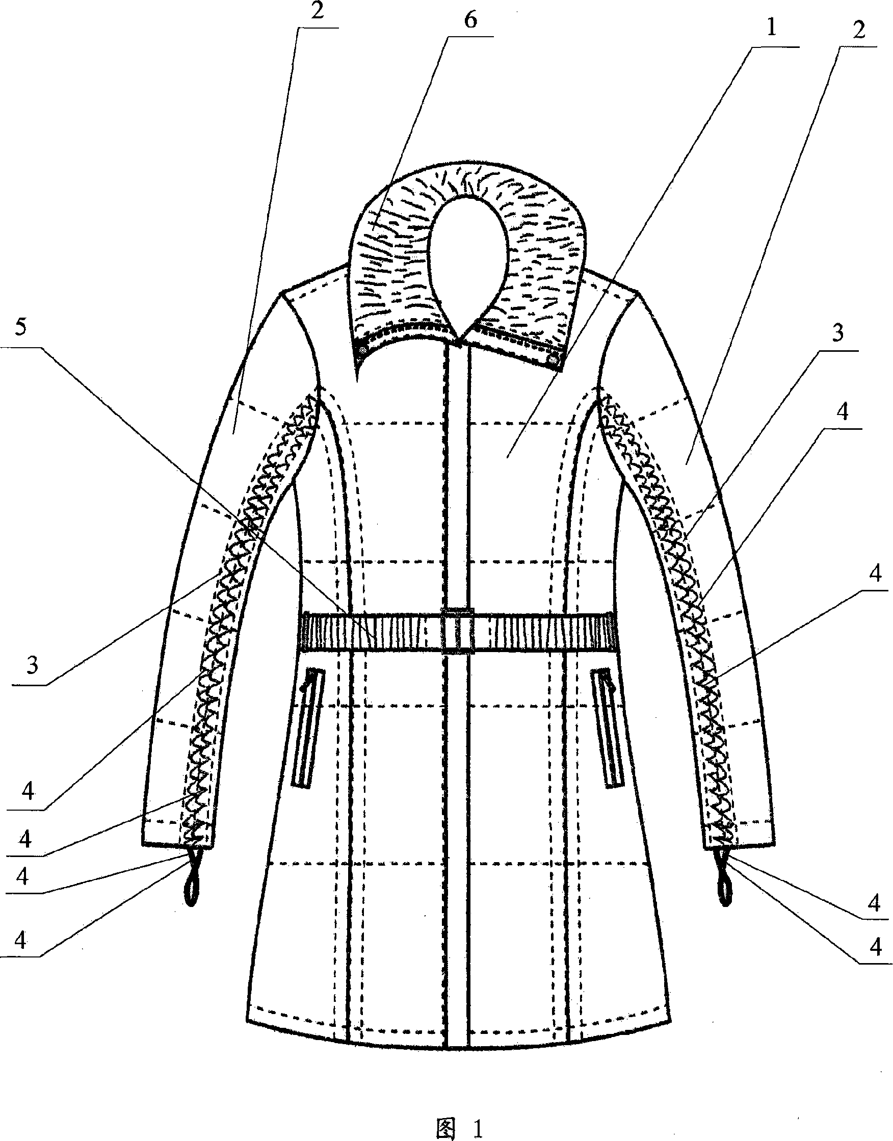 Jacket with elastic sleeves