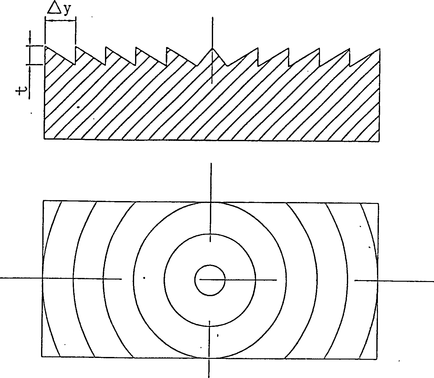 Equal line speed turning device for making large screen template