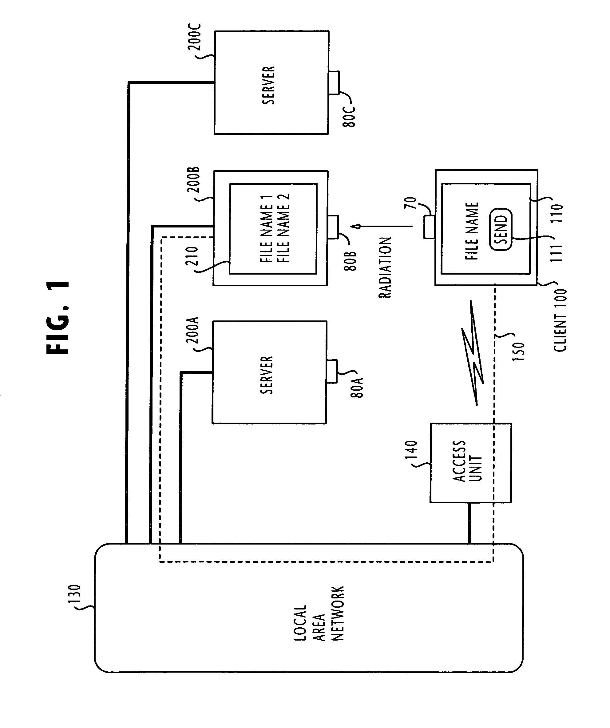 Network terminal with means for wirelessly establishing secure private link with external terminal