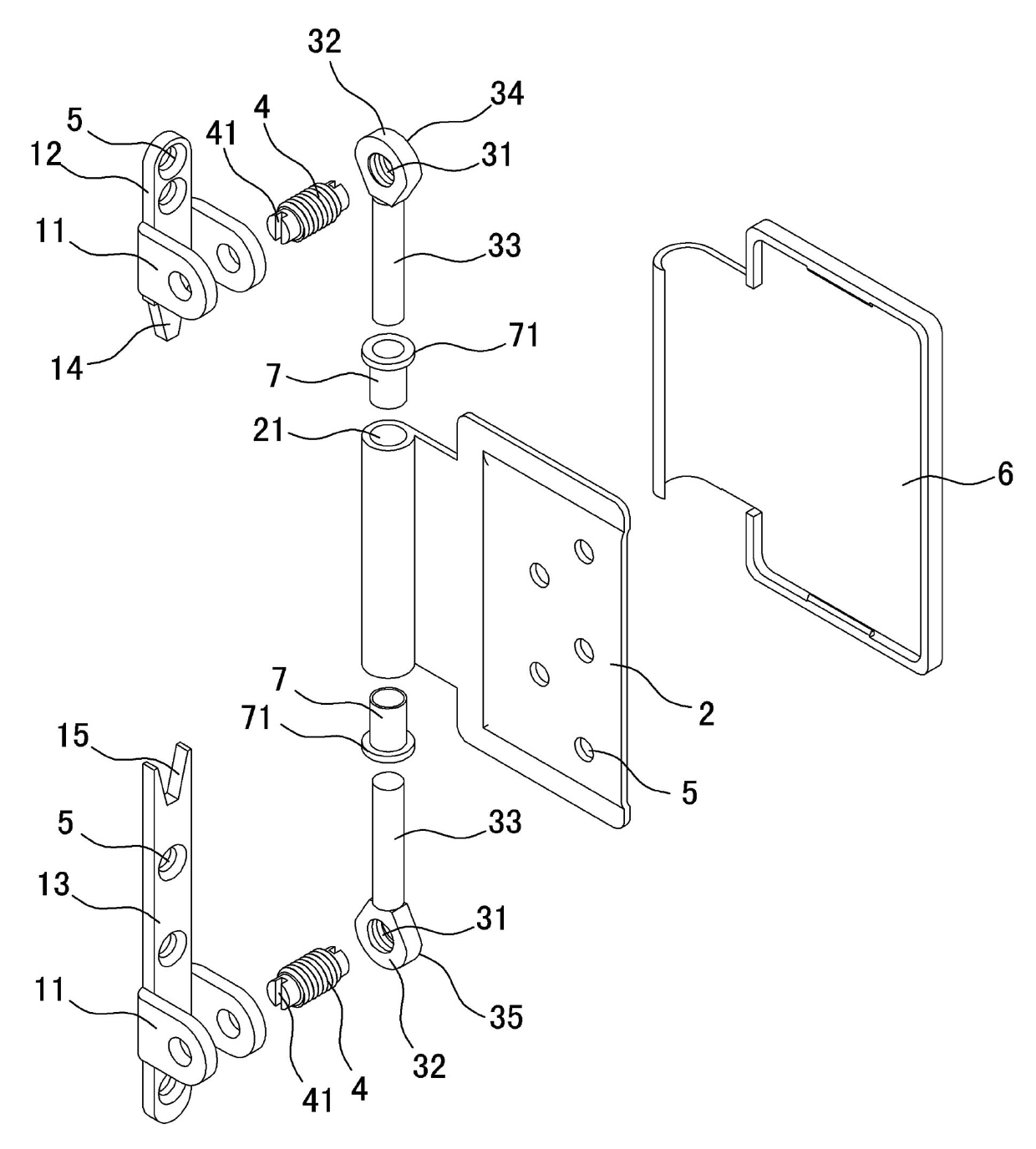 Left/right adjustable plastic-steel window hinge