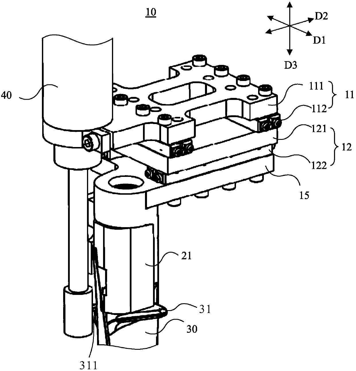 Grinding device for blade damping table