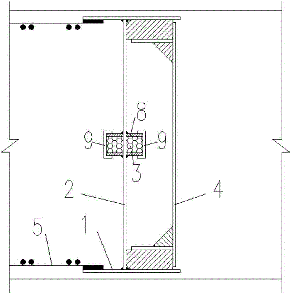 Continuous wall I-steel joint with water-swellable water-stopping strips