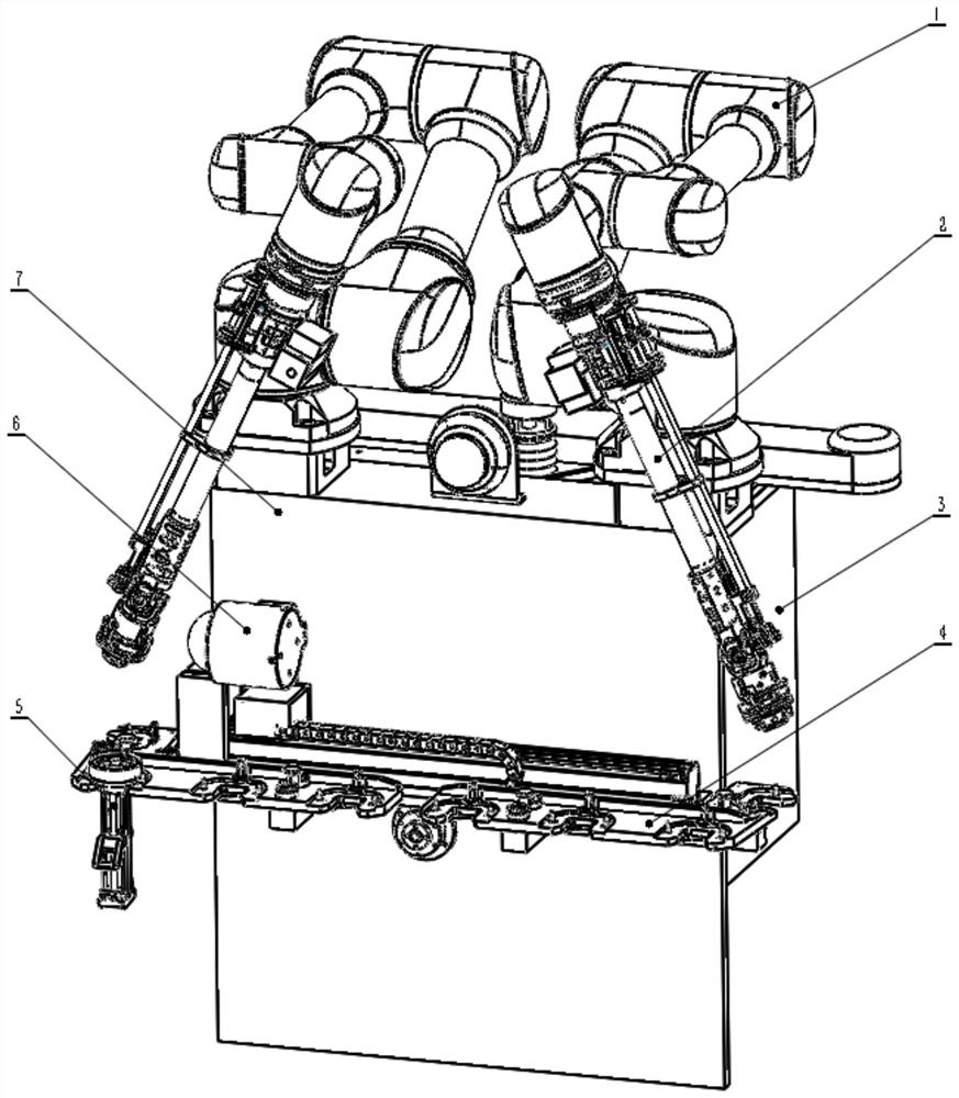 Vertical double-loop branch line lap joint operation control method for operating robot