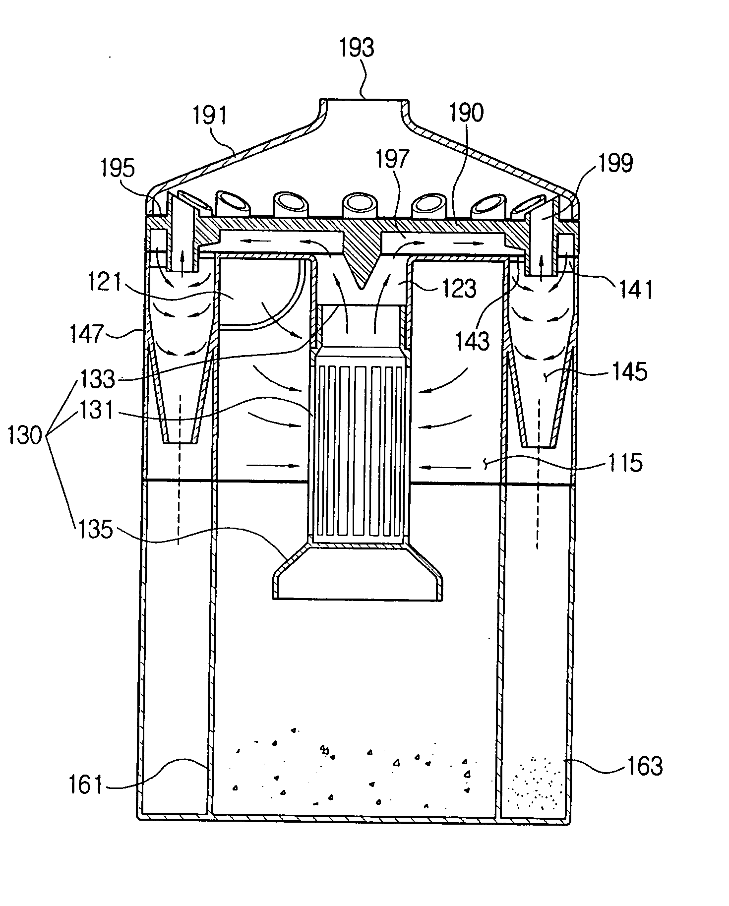 Cyclone separating apparatus and vacuum cleaner having the same