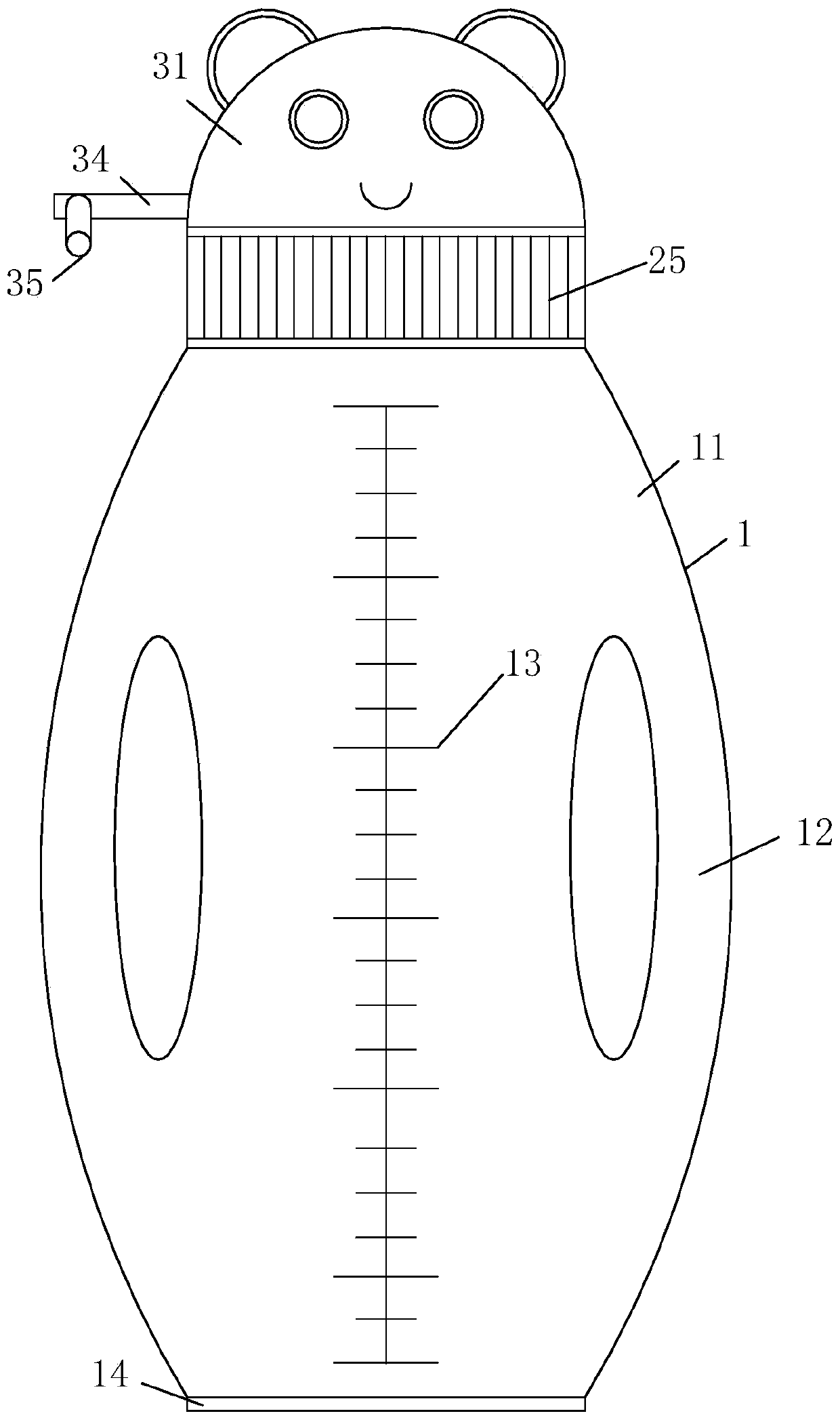 Plastic bottle for beverage