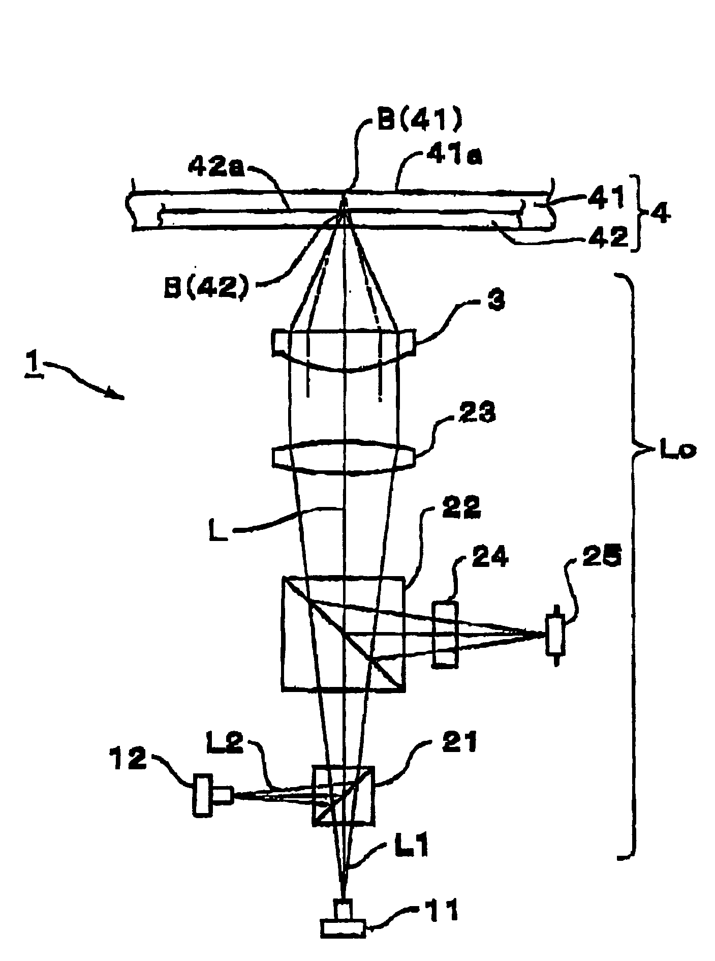 Optical head device and objective lens