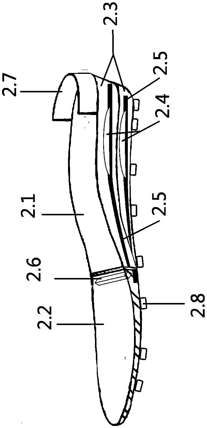 Power generation air bag device and insole or shoe sole applying same