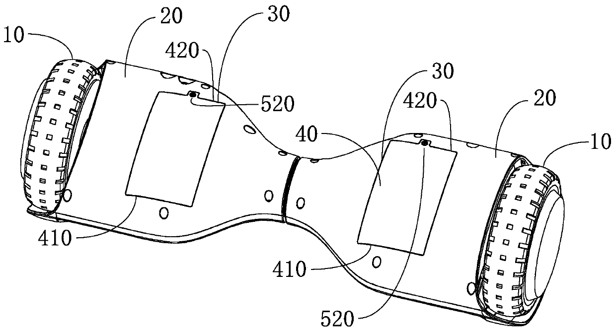 Electric balance car battery fixing structure