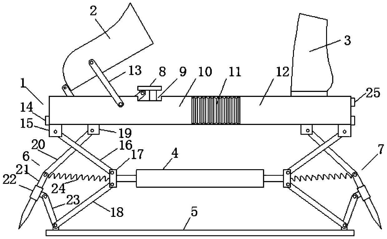 Auxiliary walking device for park management work and using method thereof