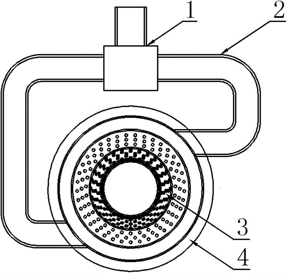 Furnace nozzle combustion device