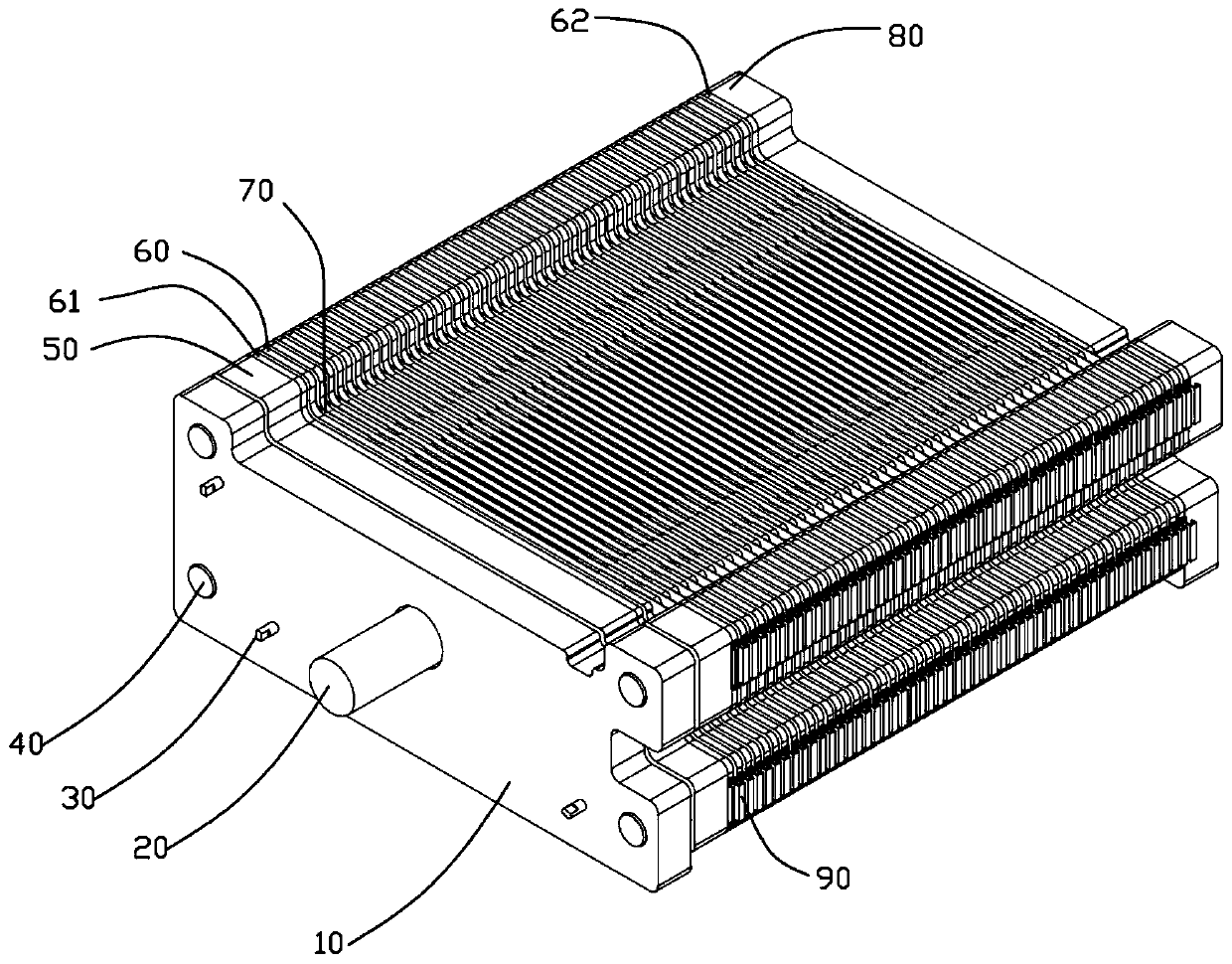 Membrane electrode horizontal type leak detection device