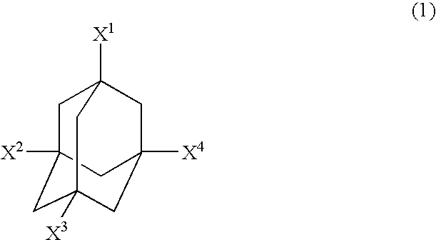 Adamantane derivatives and process for producing them