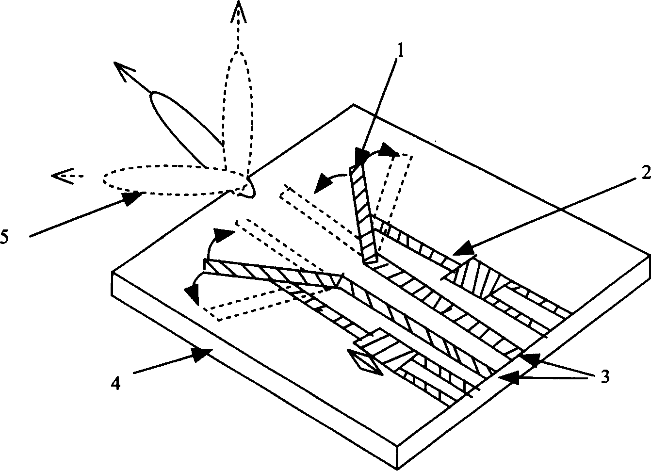 Directional diagram reconstructed microstrip antenna with ring-shaped groove of