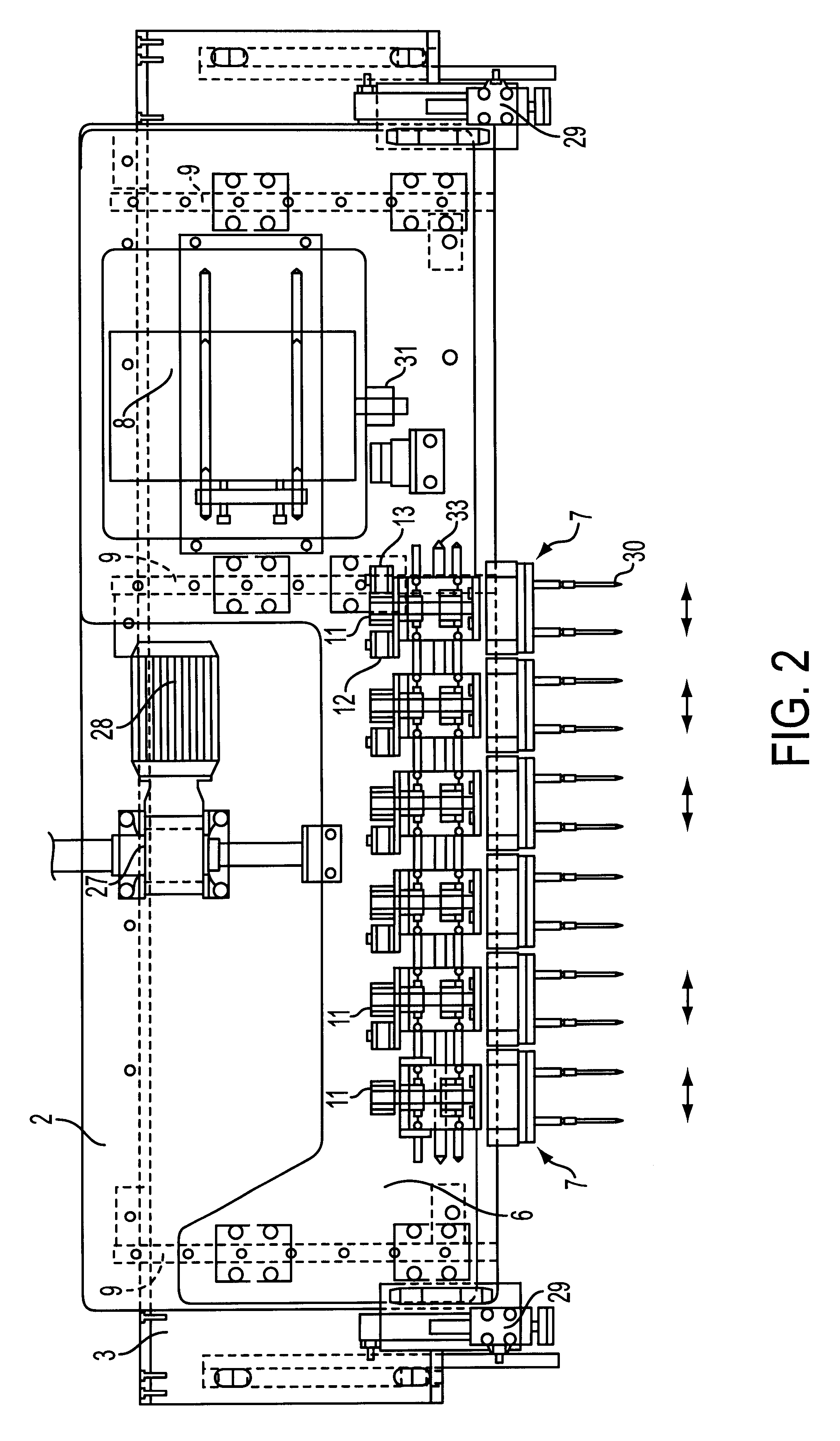 Process and apparatus for drilling holes in the shell of a cylinder