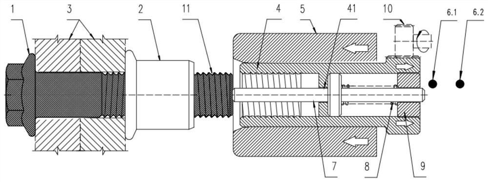 Riveting tool for anti-loosening riveting bolt