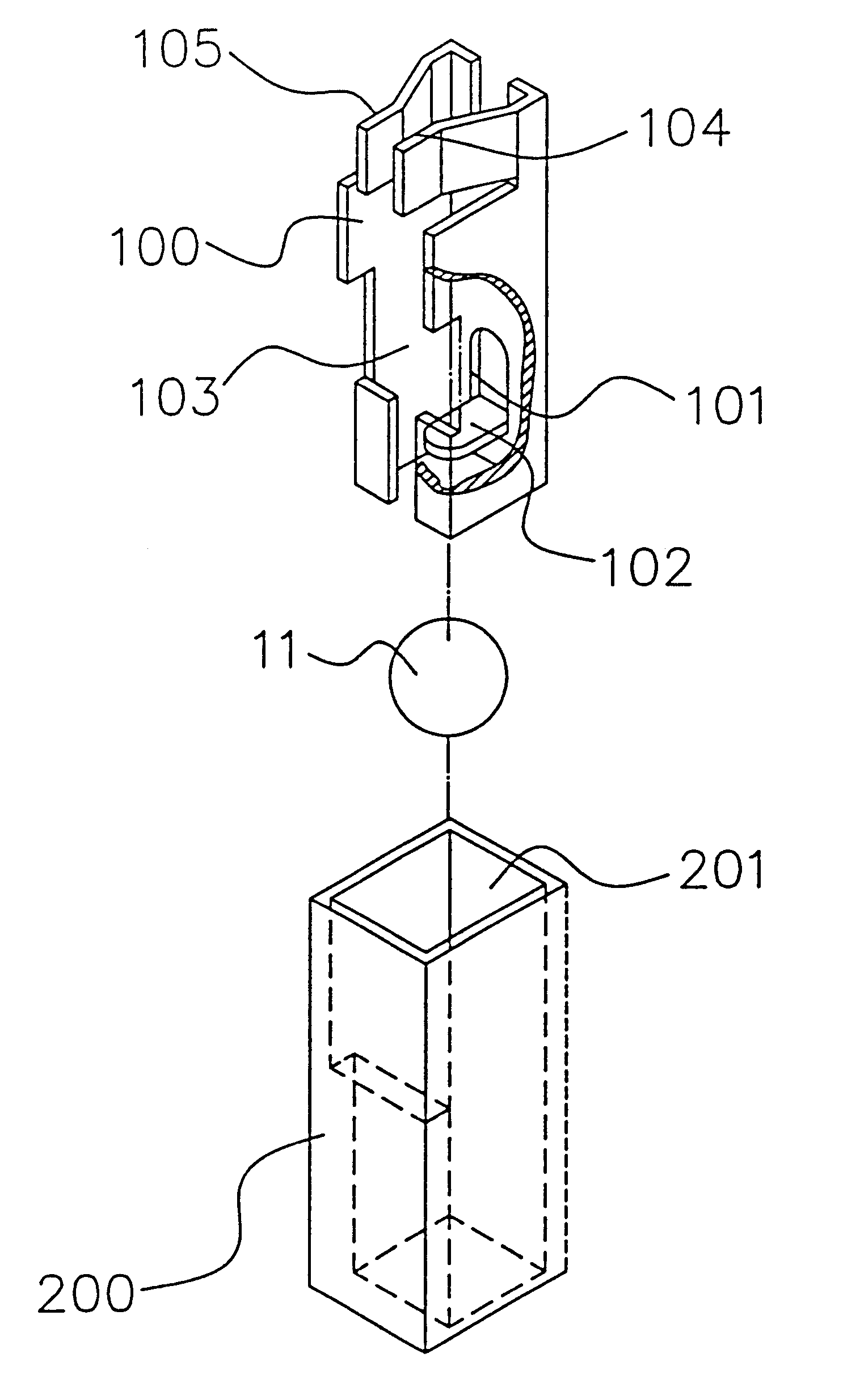 Structure of a ball grid array IC socket connection with solder ball