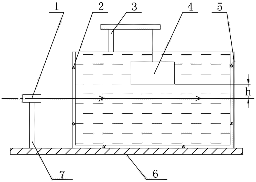 Experimental device and method for light concentration effect of cold flow in liquid