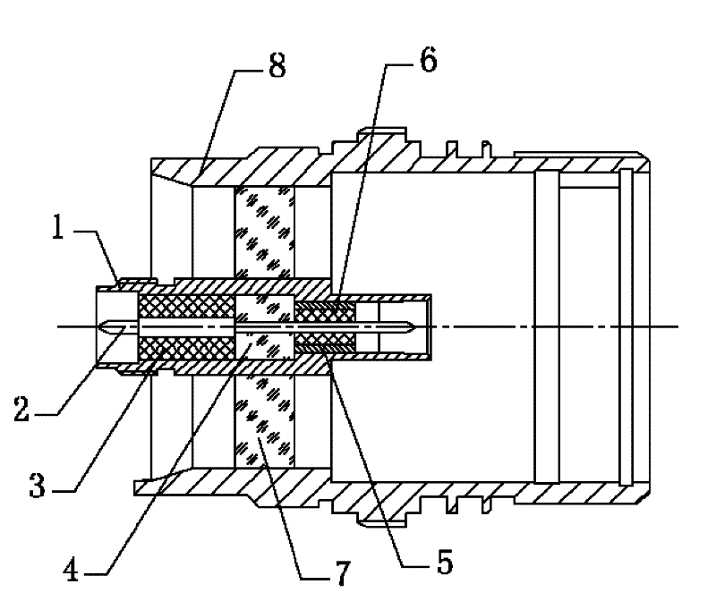 Miniature radio-frequency coaxial connector and contact element thereof