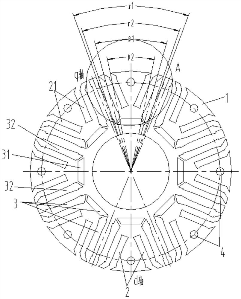 Rotor punching sheet, rotor iron core, motor rotor, assembling method and motor