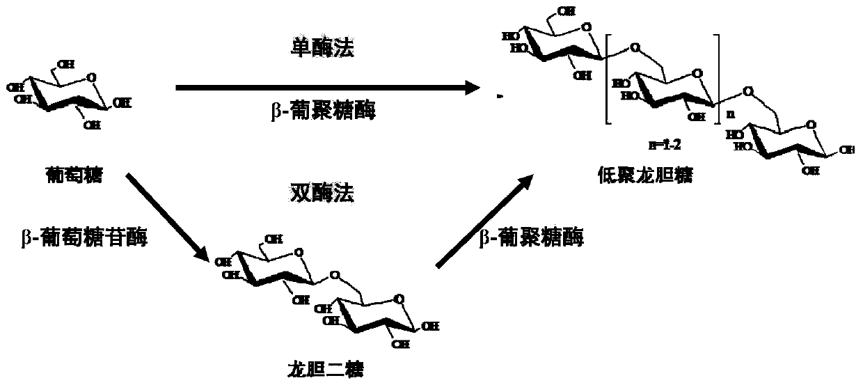 Method for preparing gentiooligosaccharide by using beta-1,6-glucanase and application of method