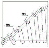 Continuous production device for shear-thickening glue and mesh spaced fabric composite materials