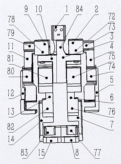 Distortional humanoid robot with cubic structure