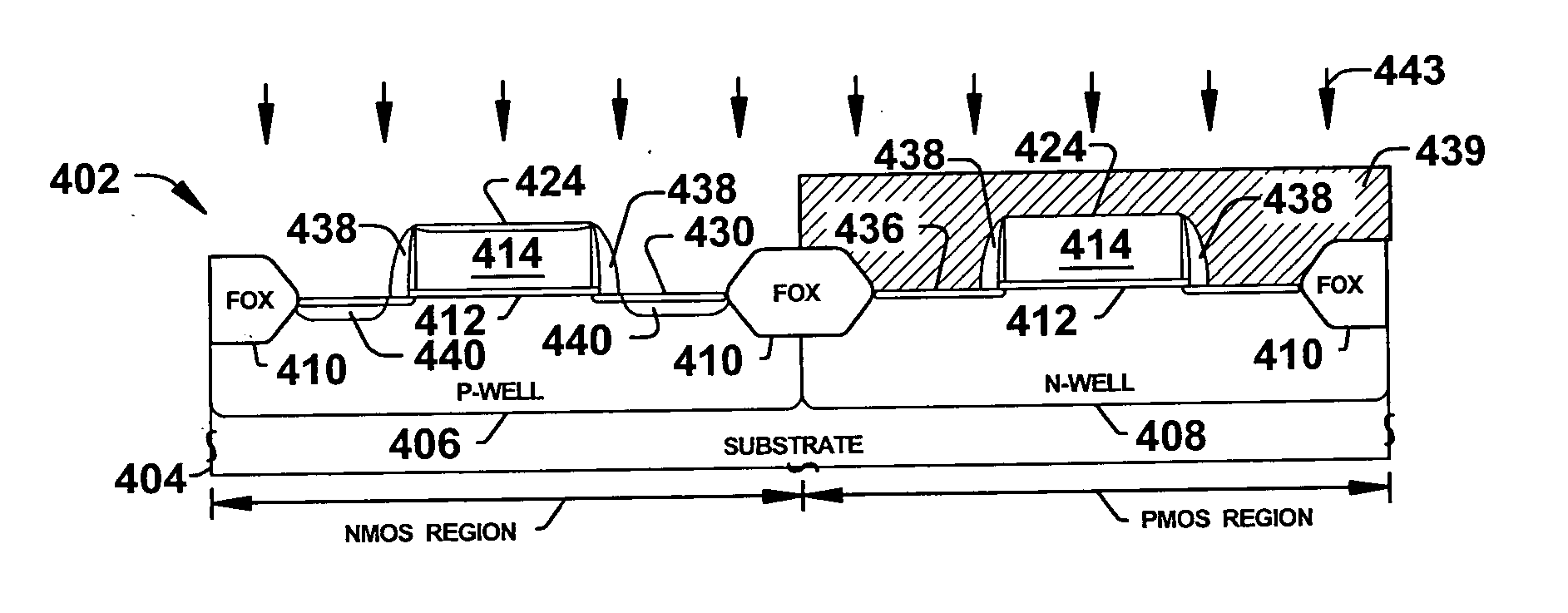 Method to selectively strain NMOS devices using a cap poly layer