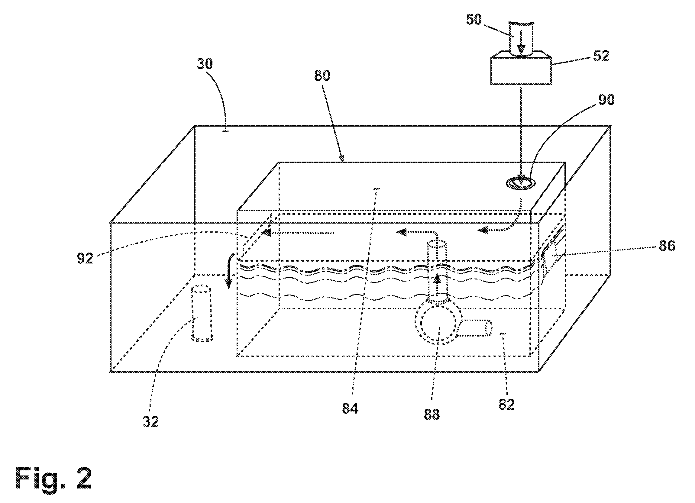 Household cleaning appliance with a single water flow path for both non-bulk and bulk dispensing