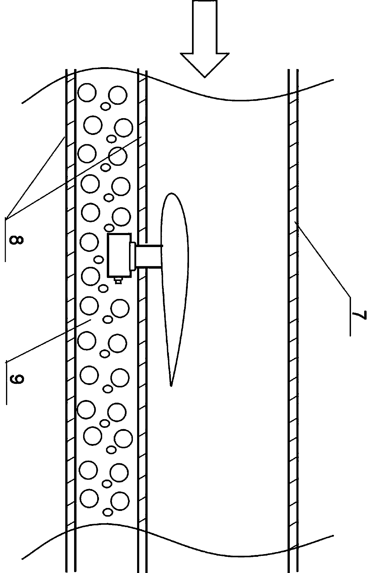 Flow guiding type wing-shaped flow measuring device