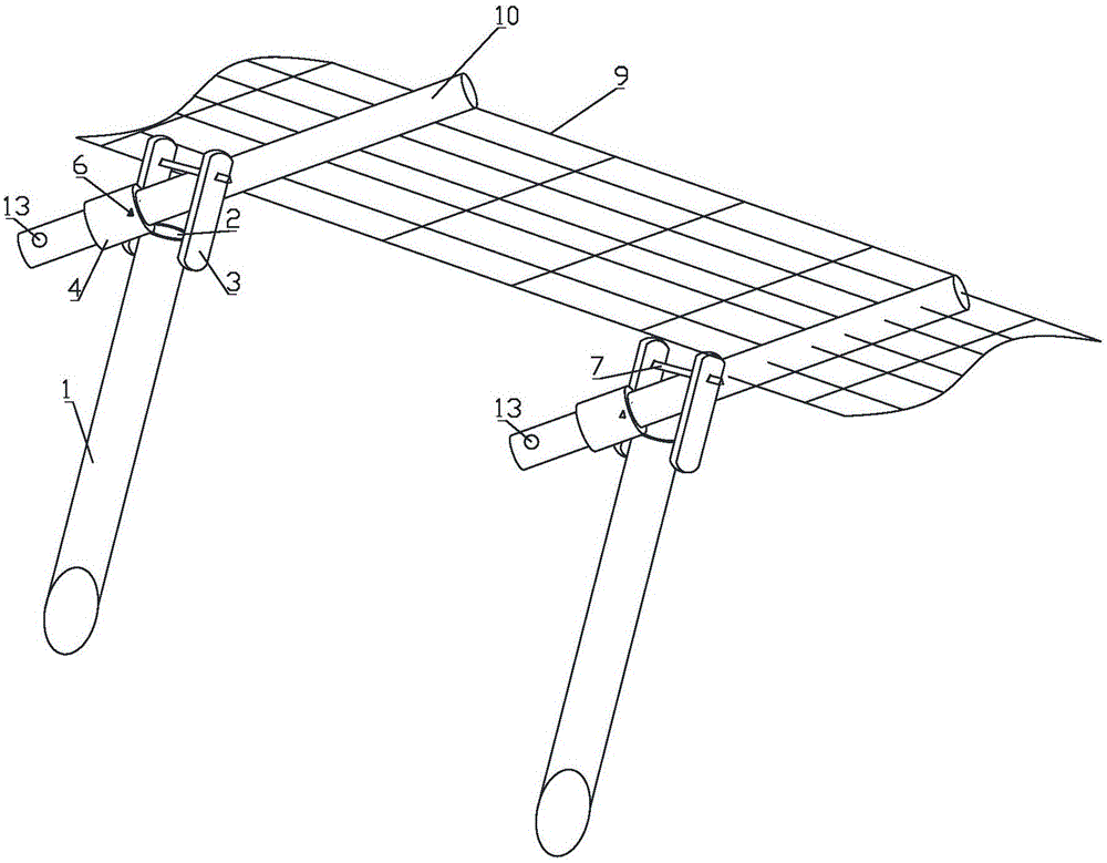 Wire fencing rotating passing mount